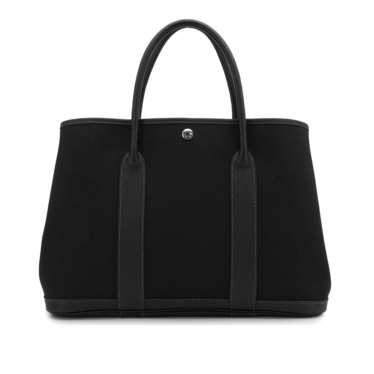 PURPOSE HERMES GARDEN PARTY PM BLACK TOILE OFFICIER HAND SHOULDER BAG 2005 SQUARE I 90326202