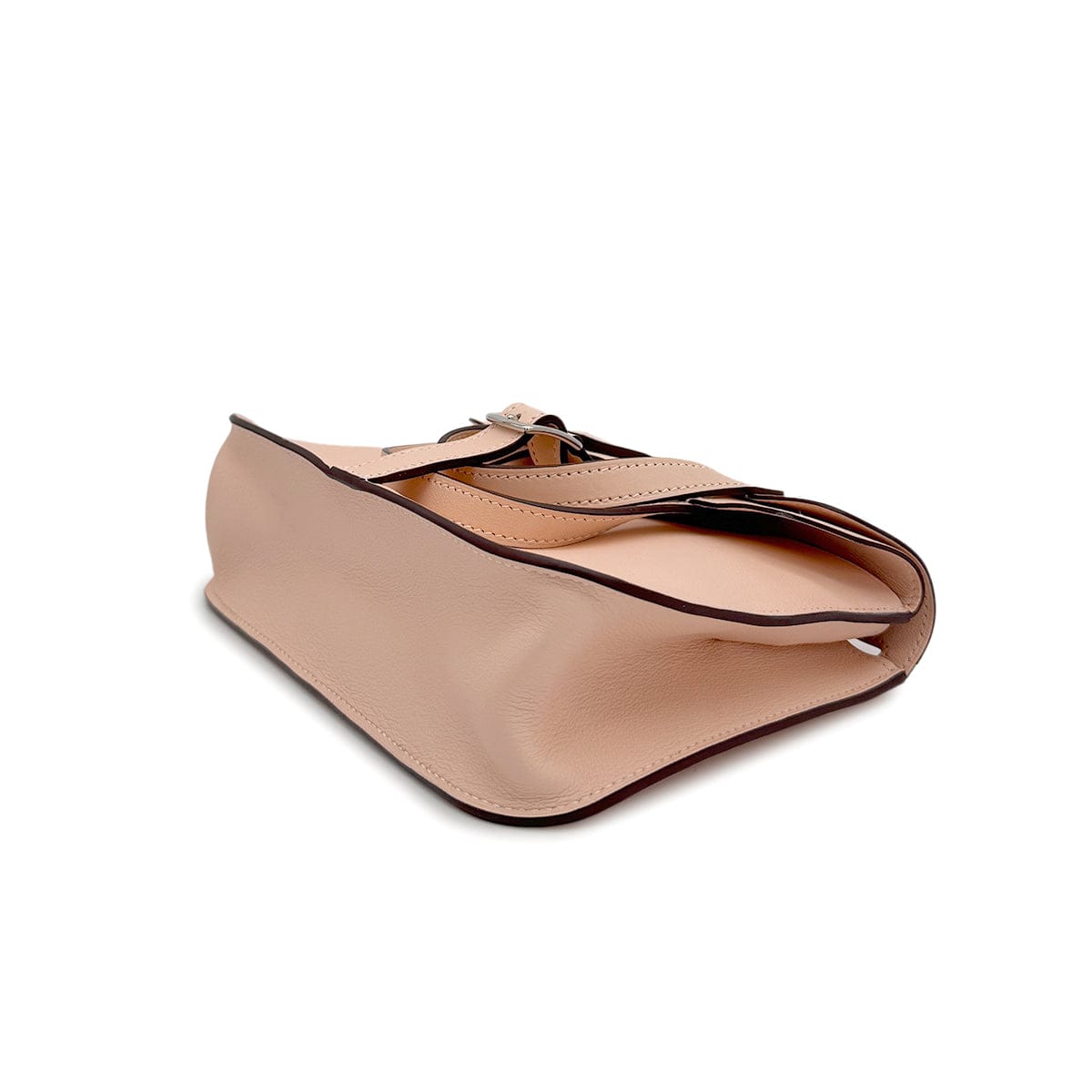 PURPOSE HERMES HALZAN MINI ROSE EGLANTINE VEAU SWIFT HAND SHOULDER BAG X PALLADIUM HARDWARE 90308204