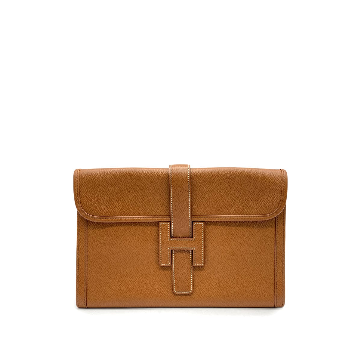 PURPOSE HERMES JIGE PM CLUTCH BAG GOLD COURCHEVEL 1997 SQUARE A 90321637