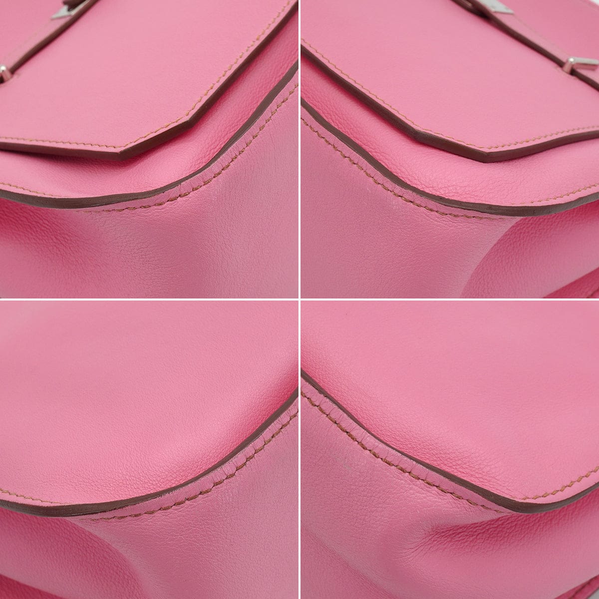 HERMES JYPSIERE 28 BUBBLEGUM VEAU SWIFT SHOULDER BAG 2011 SQUARE O PALLADIUM HARDWARE 90348542