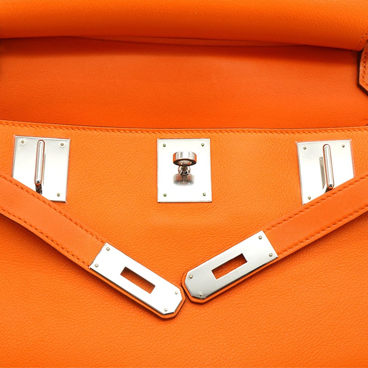 PURPOSE HERMES JYPSIERE 28 ORANGE TAURILLON CLEMENCE SHOULDER BAG 2012 SQUARE P PALLADIUM HARDWARE 90348513
