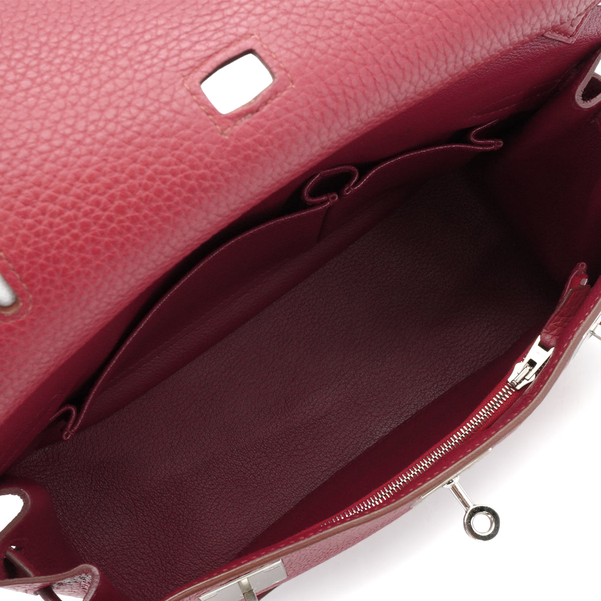 PURPOSE HERMES JYPSIERE 28 RUBY TAURILLON CLEMENCE SHOULDER BAG 2014 SQUARE R PALLADIUM HARDWARE 90348313