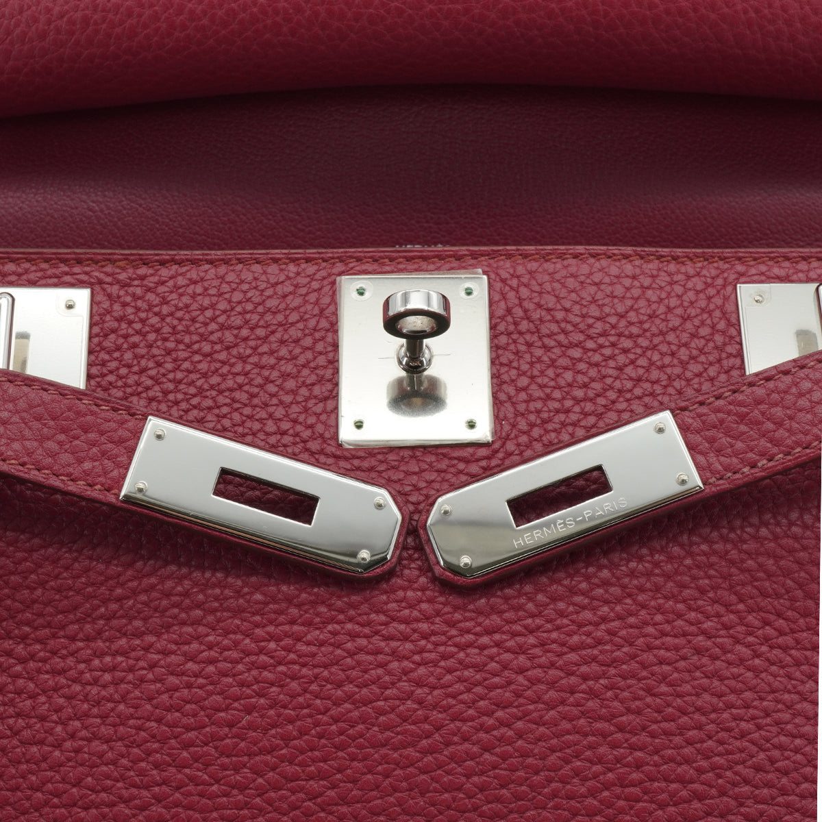 PURPOSE HERMES JYPSIERE 28 RUBY TAURILLON CLEMENCE SHOULDER BAG 2014 SQUARE R PALLADIUM HARDWARE 90348313