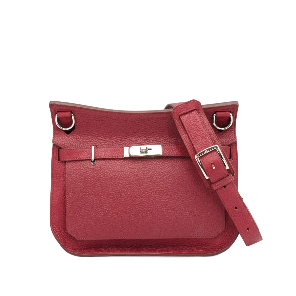 PURPOSE HERMES JYPSIERE 28 RUBY TAURILLON CLEMENCE SHOULDER BAG 2014 SQUARE R PALLADIUM HARDWARE 90348313