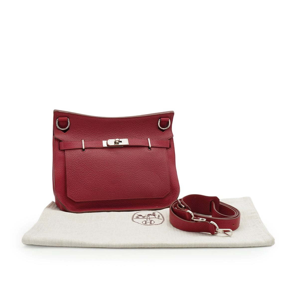 PURPOSE HERMES JYPSIERE 28 RUBY TAURILLON CLEMENCE SHOULDER BAG 2014 SQUARE R PALLADIUM HARDWARE 90348313