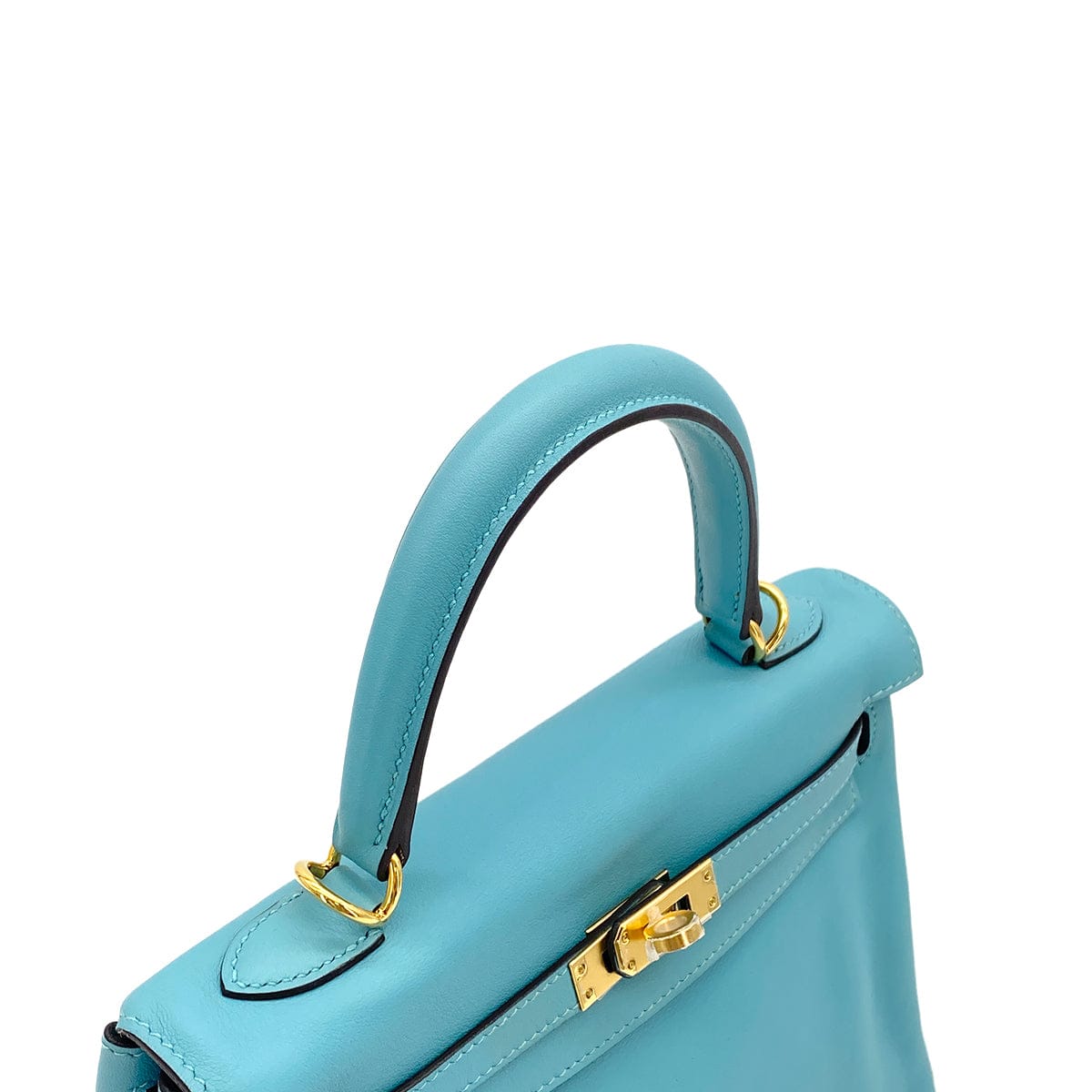 PURPOSE HERMES KELLY 25 RETOURNE BLUE SAINT CYR SWIFT HAND SHOULDER BAG 2015 T GOLD HARDWARE 90327251