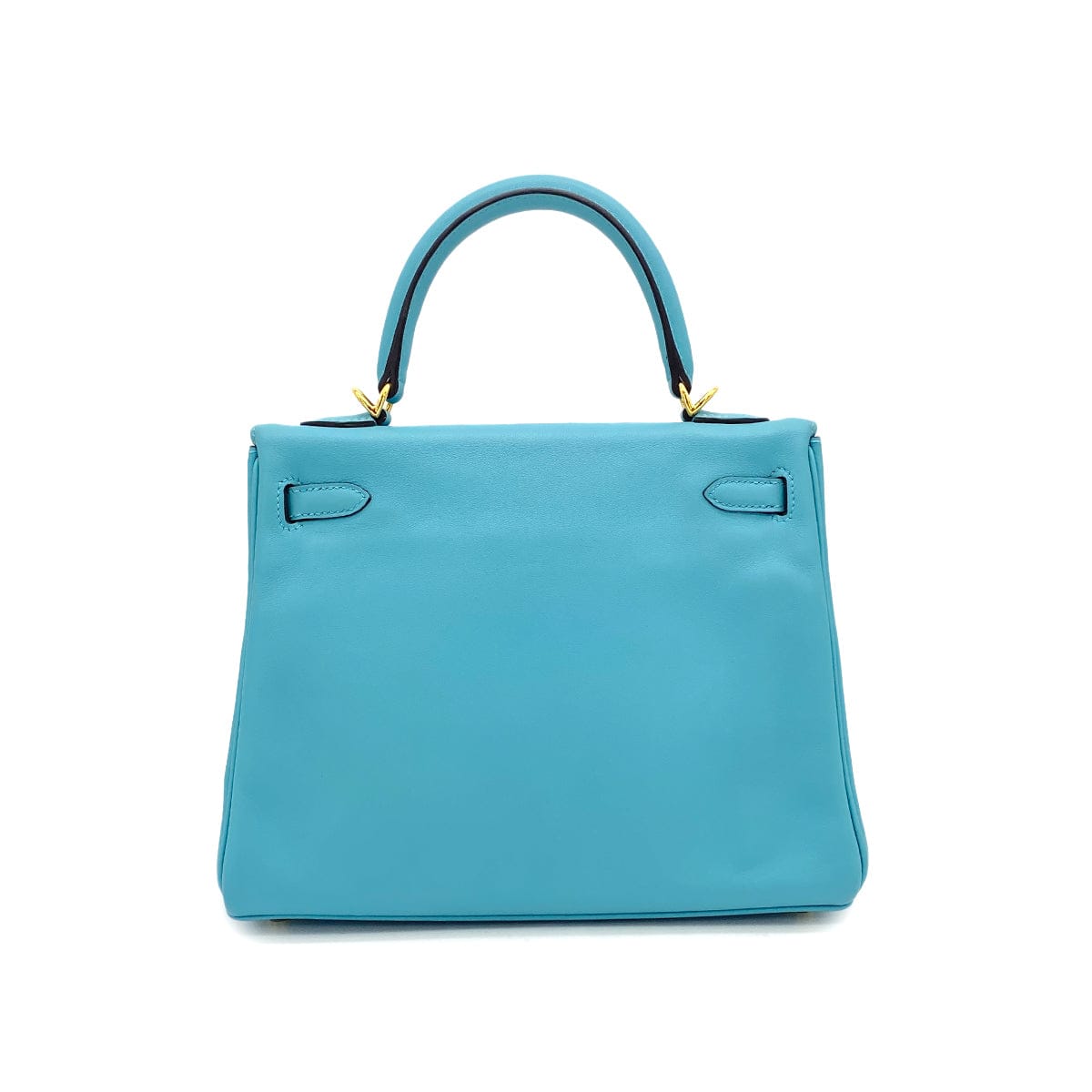 PURPOSE HERMES KELLY 25 RETOURNE BLUE SAINT CYR SWIFT HAND SHOULDER BAG 2015 T GOLD HARDWARE 90327251