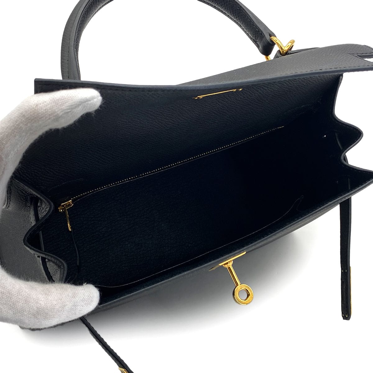 PURPOSE HERMES KELLY 25 SELLIER BLACK EPSOM HAND SHOULDER BAG 2021 Z STAMP GOLD HARDWARE 90325333