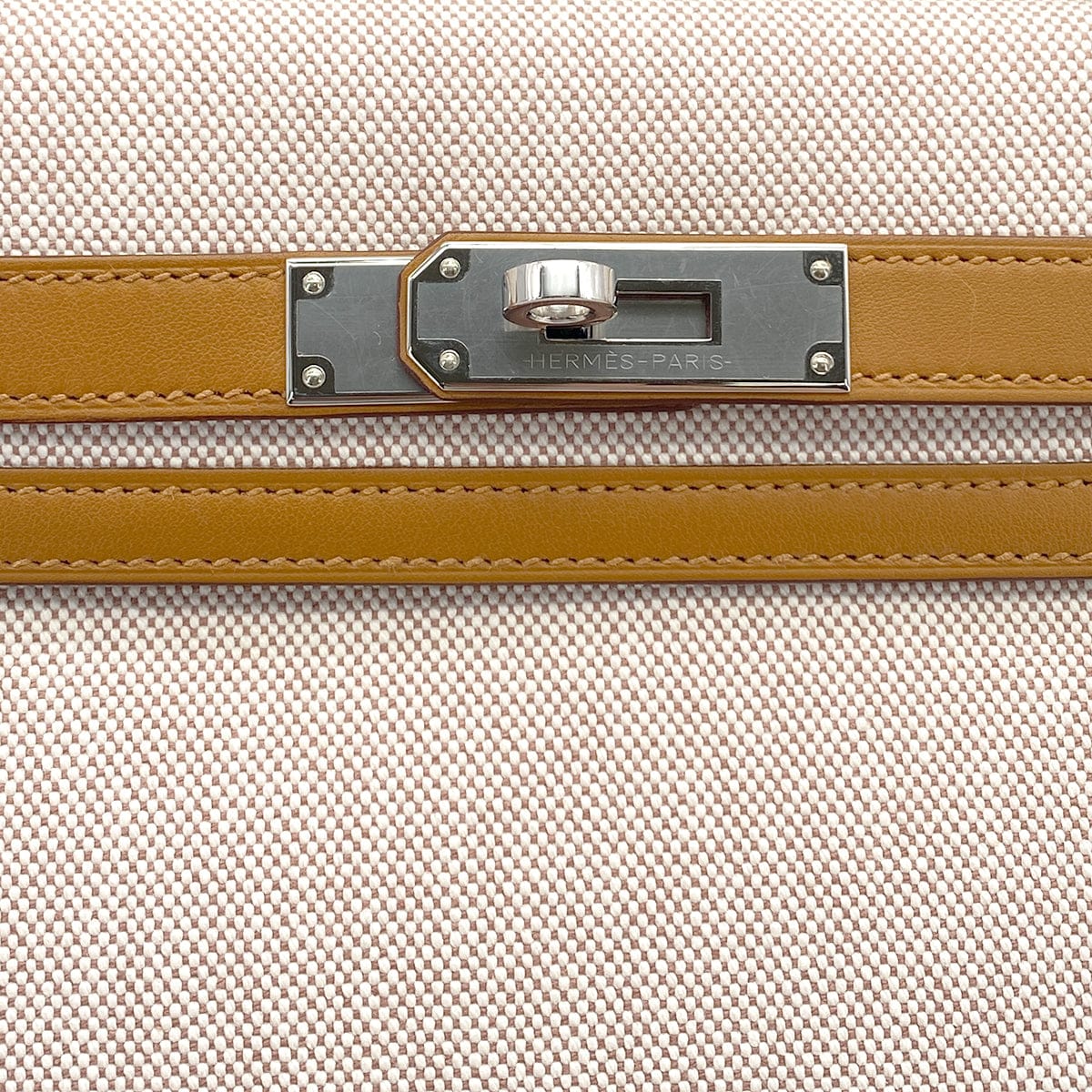 PURPOSE HERMES KELLY 28 SELLIER BISCUIT TOILE H VEAU SWIFT HAND SHOULDER BAG 2021 Z STAMP PALLADIUM HARDWARE 90327051