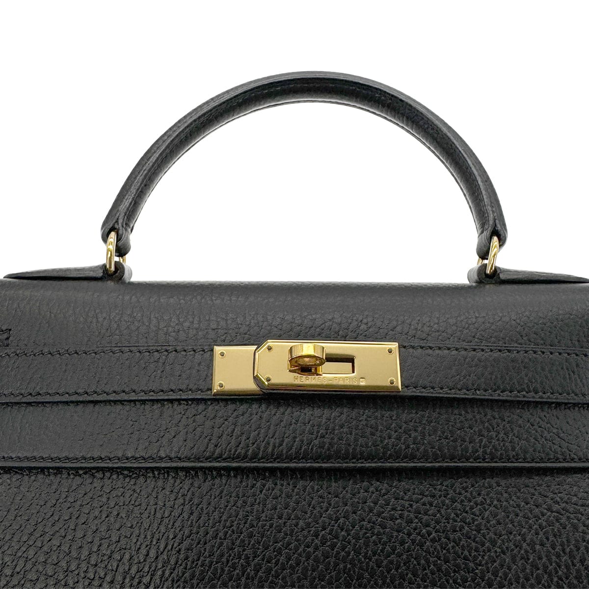PURPOSE HERMES KELLY 28 SELLIER BLACK ARDENNES HAND SHOULDER BAG 〇Z GHW 90281826
