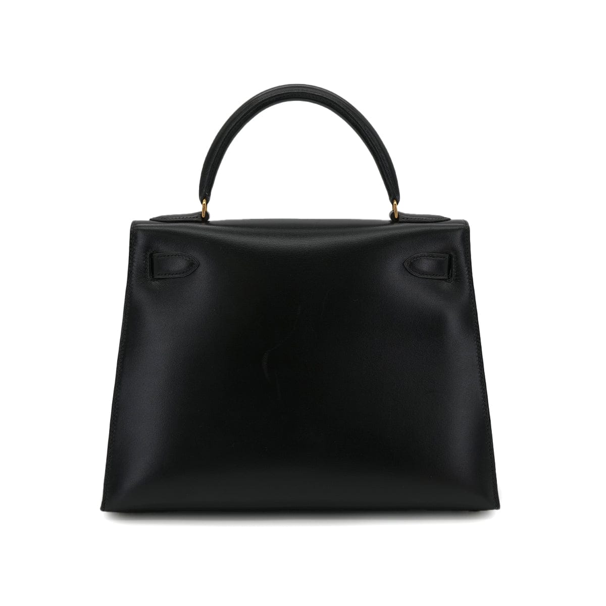 PURPOSE HERMES KELLY 28 SELLIER BLACK BOX CALF HAND SHOULDER BAG 〇U GHW 90301089