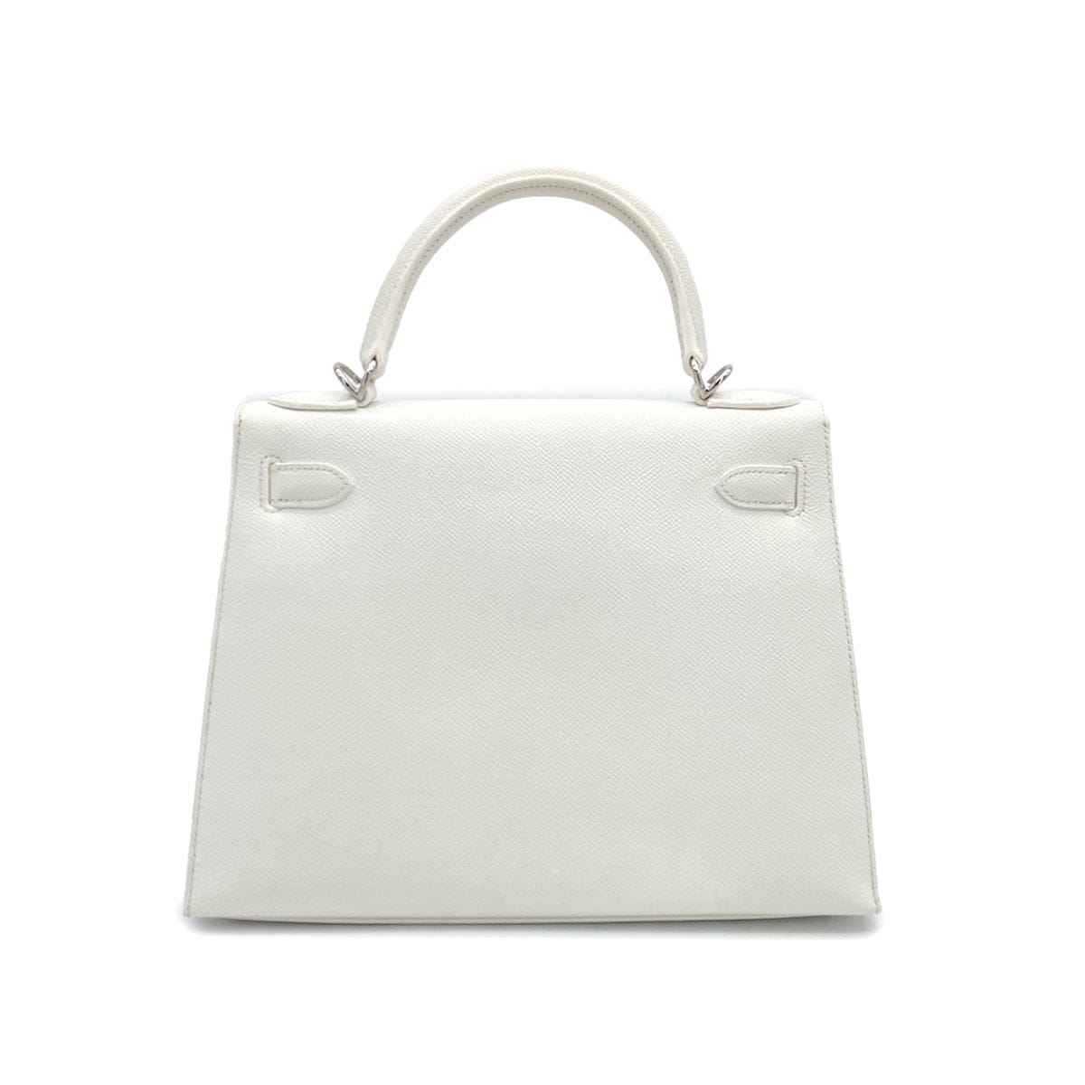 PURPOSE HERMES KELLY 28 SELLIER WHITE VEAU EPSOM HAND SHOULDER BAG □L PALLADIUM HARDWARE 90310266