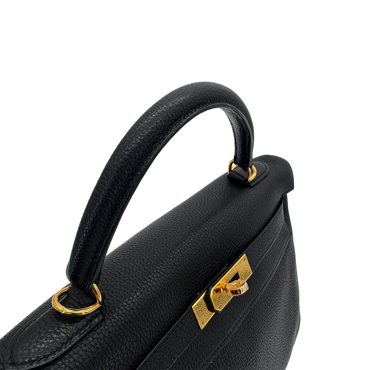 PURPOSE HERMES KELLY 32 RETOURNE BLACK TOGO HAND SHOULDER BAG □G GHW 90292887
