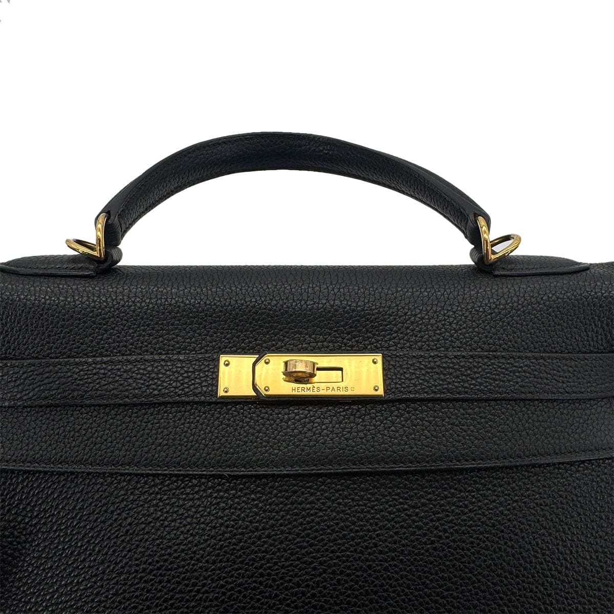 PURPOSE HERMES KELLY 32 RETOURNE BLACK TOGO HAND SHOULDER BAG □G GHW 90292887