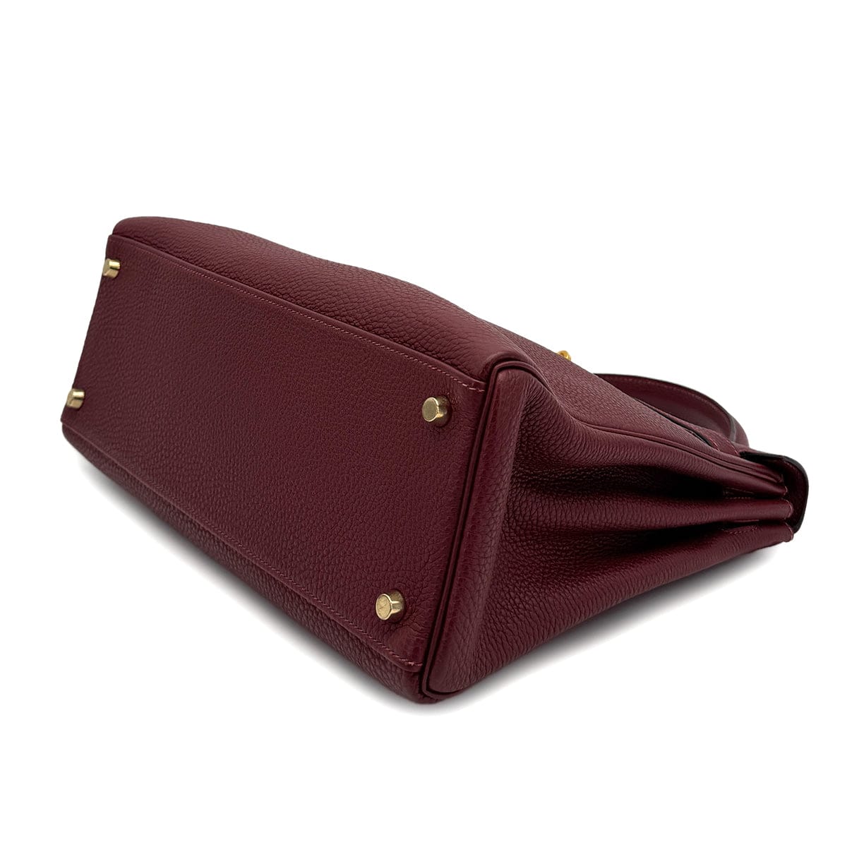 PURPOSE HERMES KELLY 32 RETOURNE ROUGE H TOGO HAND BAG 2004 SQUARE H GOLD HARDWARE 90309799