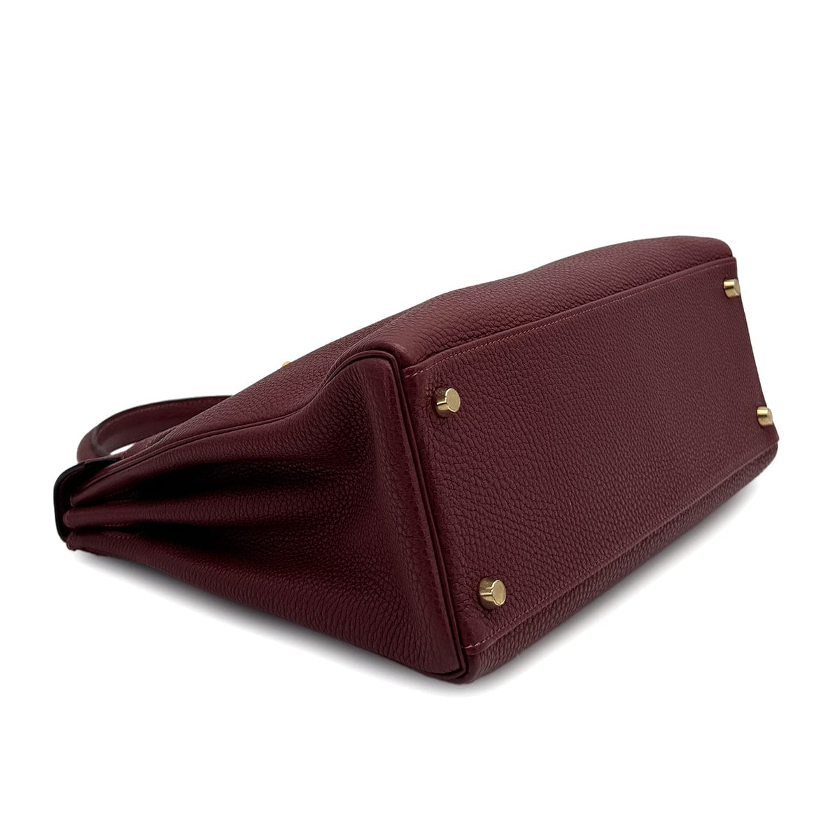 PURPOSE HERMES KELLY 32 RETOURNE ROUGE H TOGO HAND BAG 2004 SQUARE H GOLD HARDWARE 90309799