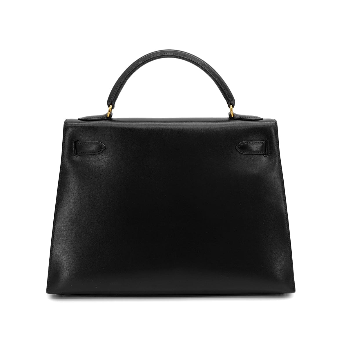 PURPOSE HERMES KELLY 32 SELLIER BLACK BOXCALF HAND SHOULDER BAG □C GOLD HARDWARE 90309800