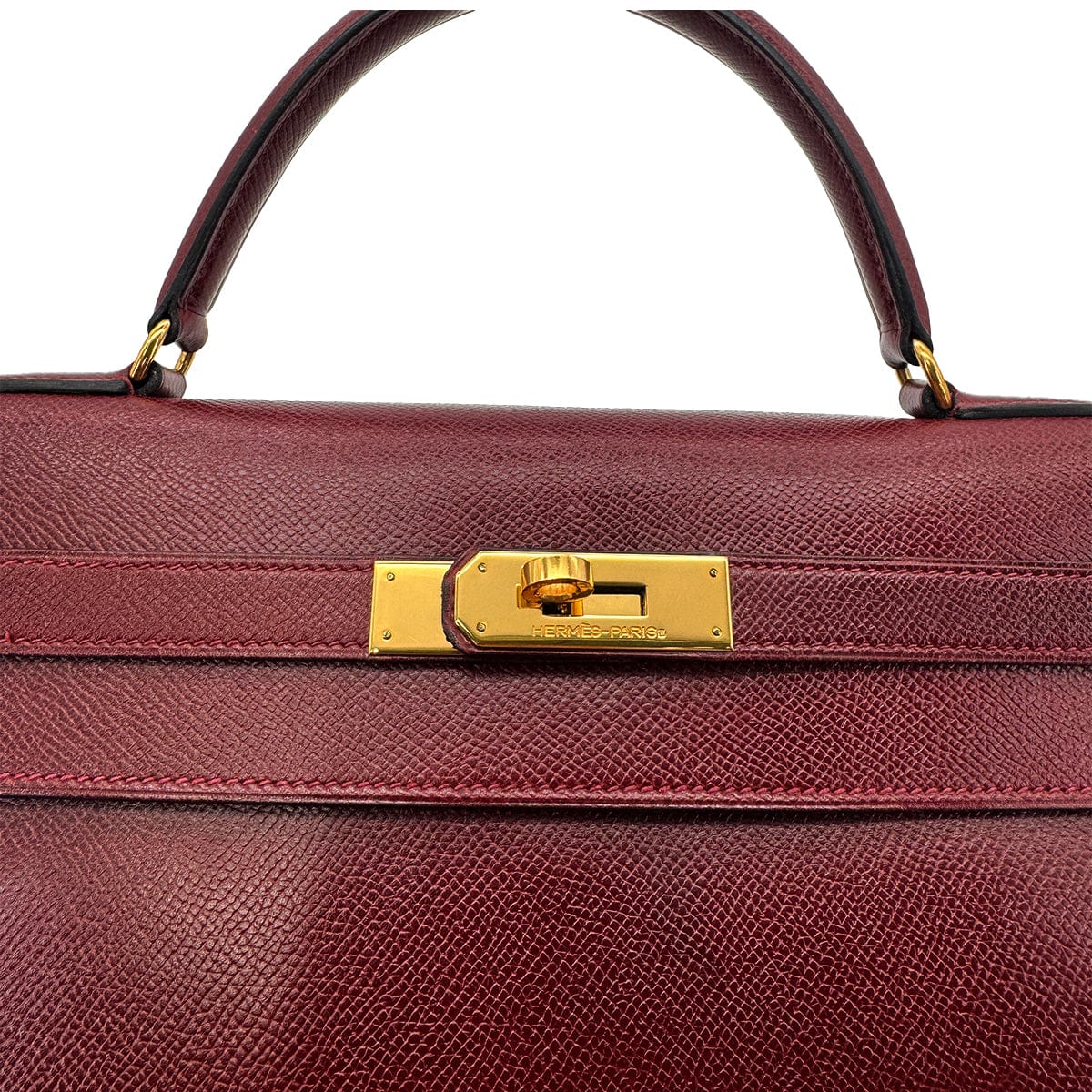 PURPOSE HERMES KELLY 32 SELLIER ROUGE H COUCHVEL HAND SHOULDER BAG 〇R GHW 90304698