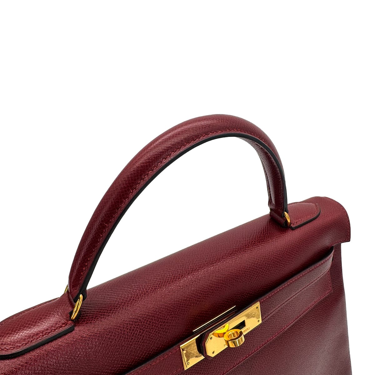 PURPOSE HERMES KELLY 32 SELLIER ROUGE H COUCHVEL HAND SHOULDER BAG 〇R GHW 90304698