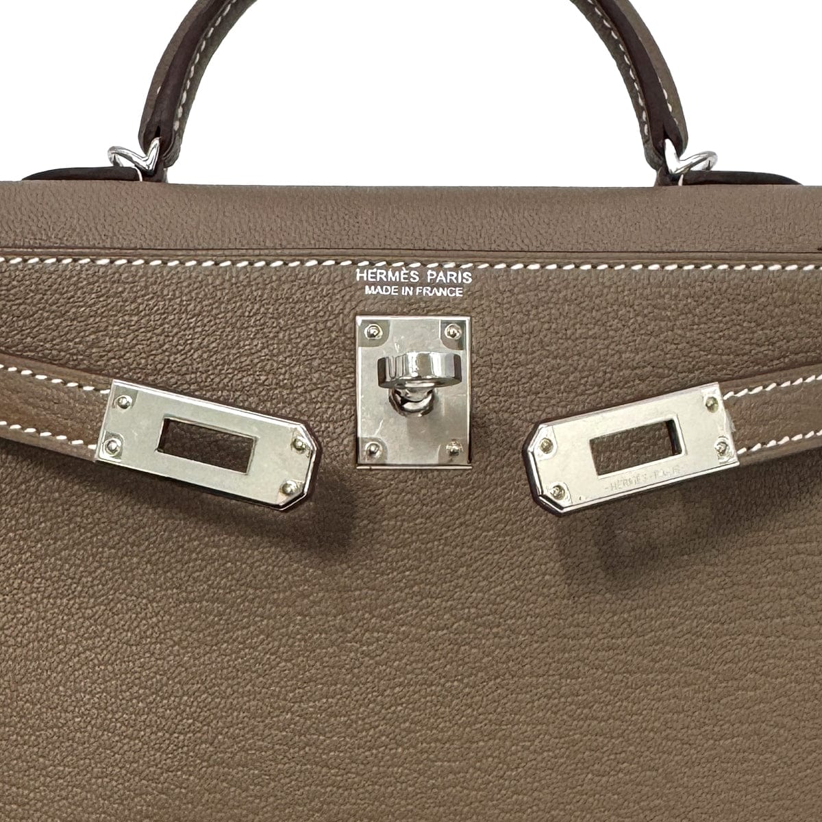 PURPOSE HERMES MINI KELLY 2 VERSO ETOUPE NEW WHITE CHEVRE MYSORE HAND SHOULDER BAG W PHW 90305379