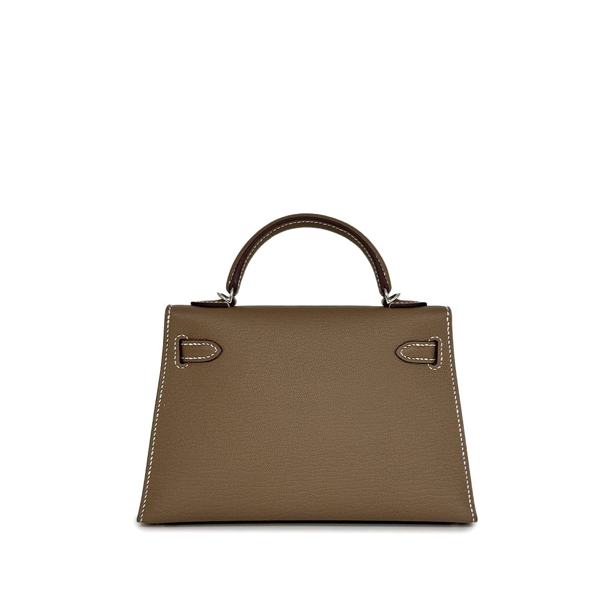 PURPOSE HERMES MINI KELLY 2 VERSO ETOUPE NEW WHITE CHEVRE MYSORE HAND SHOULDER BAG W PHW 90305379