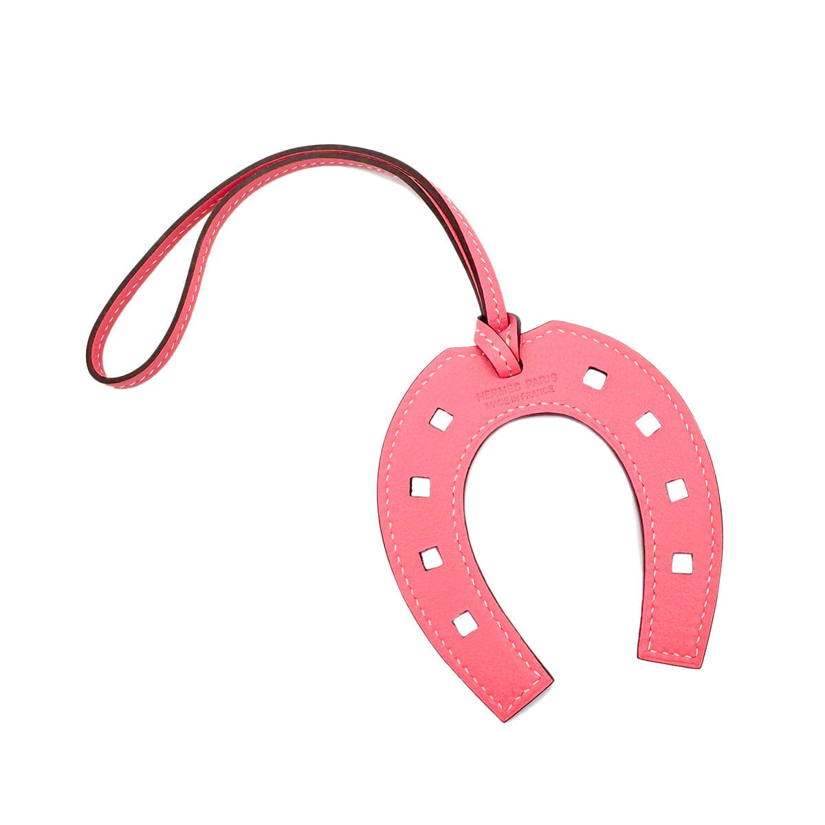 PURPOSE HERMES PADDOCK FER A CHEVAL BAG CHARM ROSE DETE SWIFT 90287915