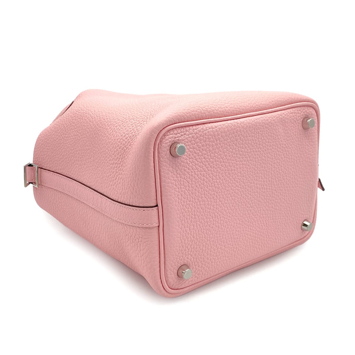 PURPOSE HERMES PICOTIN LOCK PM ROSE SAKURA TAURILLON CLEMENCE HAND BAG B PALLADIUM HARDWARE 90308380