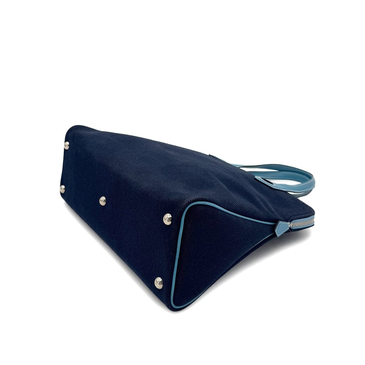 PURPOSE HERMES SAC HEEBOO PM BLUE MARINE BLUE JEAN TOILE H SWIFT HAND BAG □J 90291375