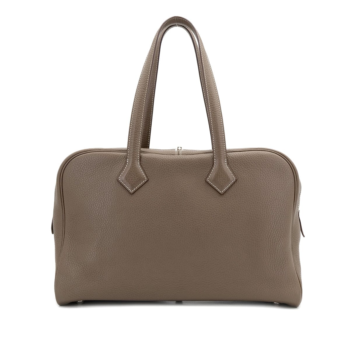 PURPOSE HERMES VICTORIA 2 FOURRE TOUT 35 ETOUPE TAURILLON CLEMENCE HAND BAG X PALLADIUM HARDWARE 90307830