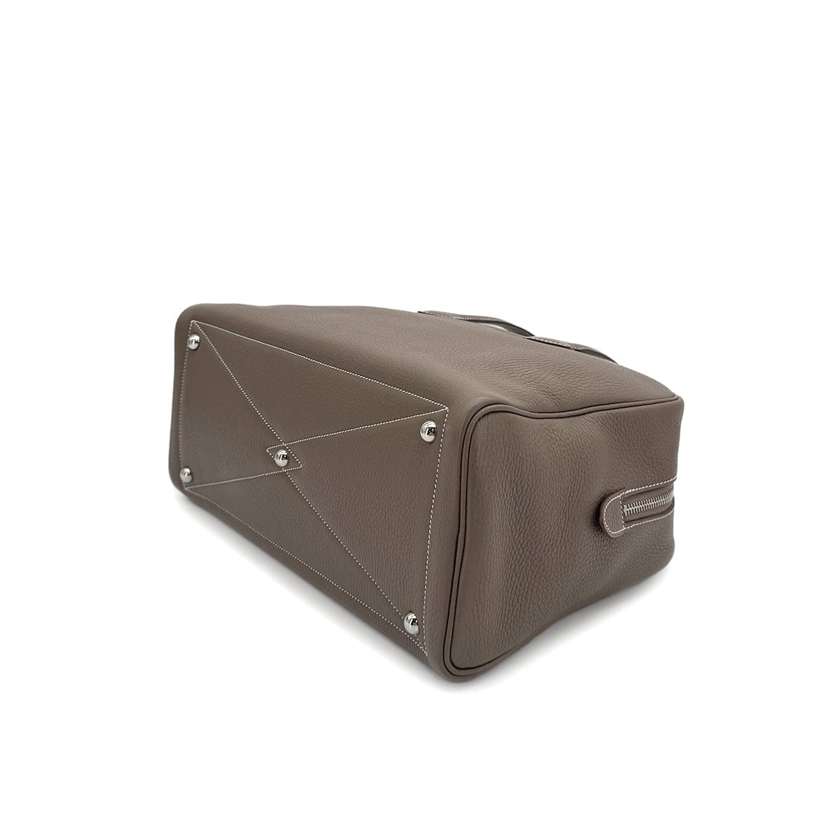 PURPOSE HERMES VICTORIA 2 FOURRE TOUT 35 ETOUPE TAURILLON CLEMENCE HAND BAG X PALLADIUM HARDWARE 90307830