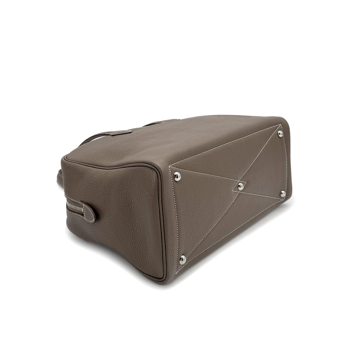 PURPOSE HERMES VICTORIA 2 FOURRE TOUT 35 ETOUPE TAURILLON CLEMENCE HAND BAG X PALLADIUM HARDWARE 90307830