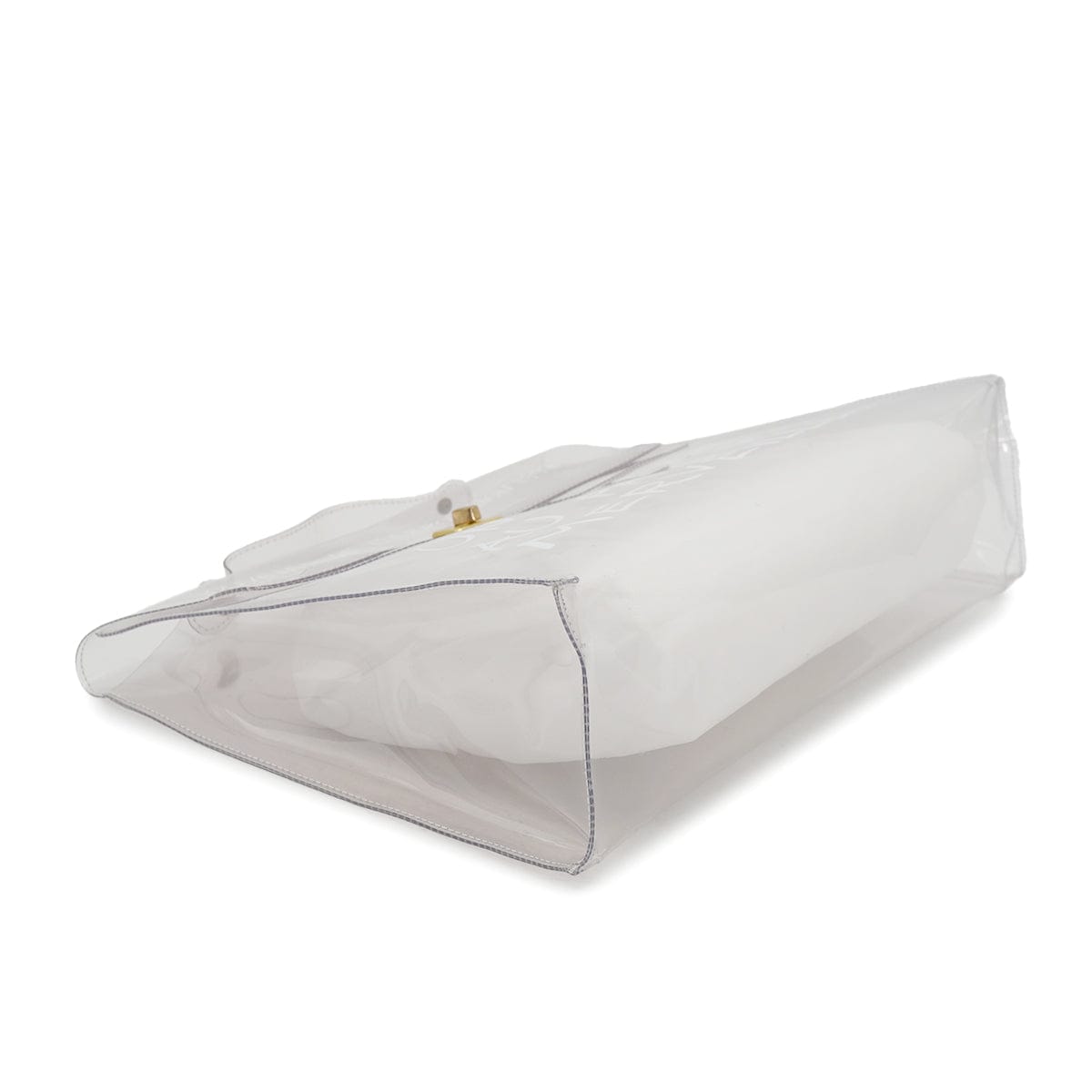 PURPOSE HERMES VINYL KELLY SOUVENIR DE L' EXPOSITION 1997 CLEAR HAND BAG GOLD HARDWARE 90326842