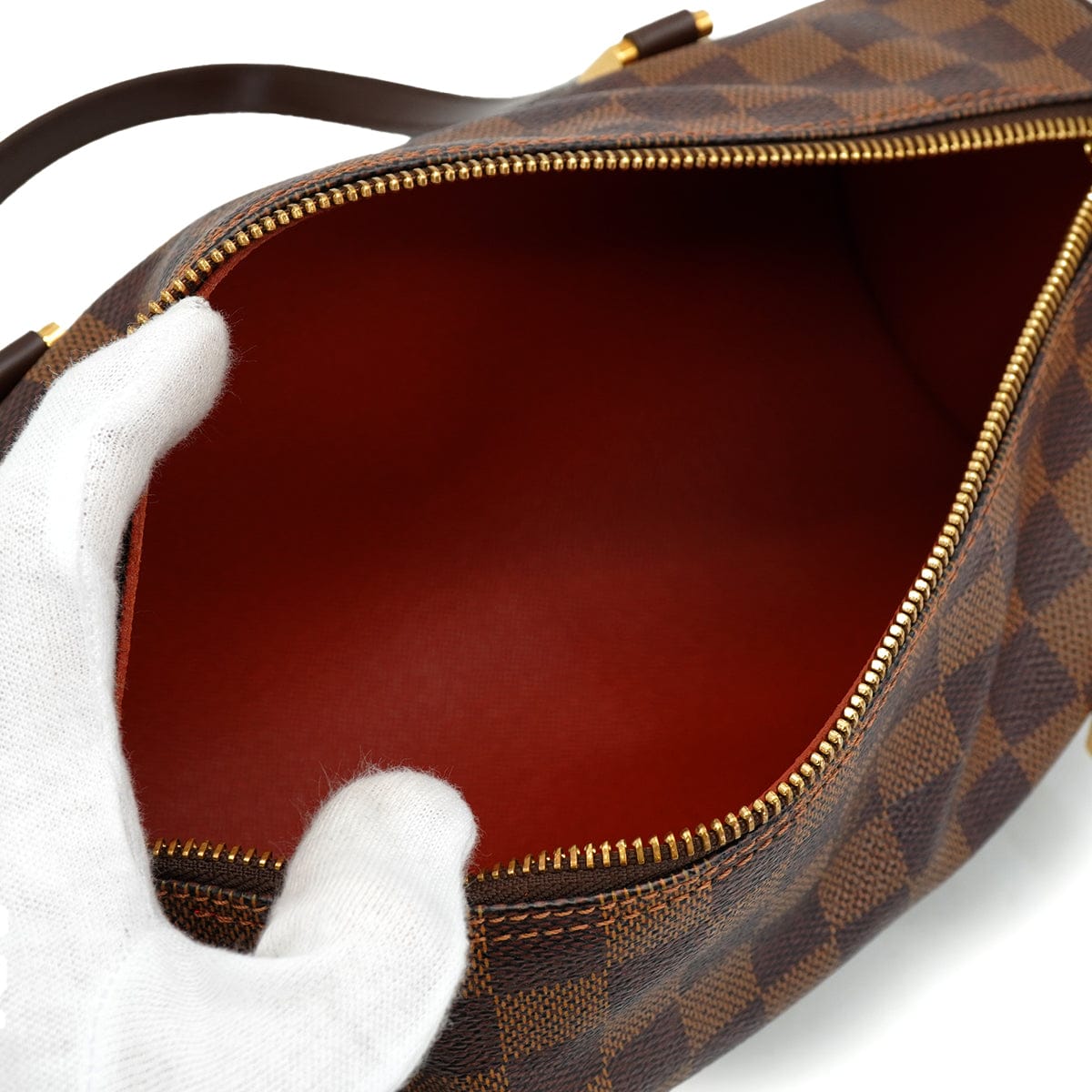 PURPOSE LOUIS VUITTON DAMIER PAPILLON PM HAND BAG EBENE N51304 90326757