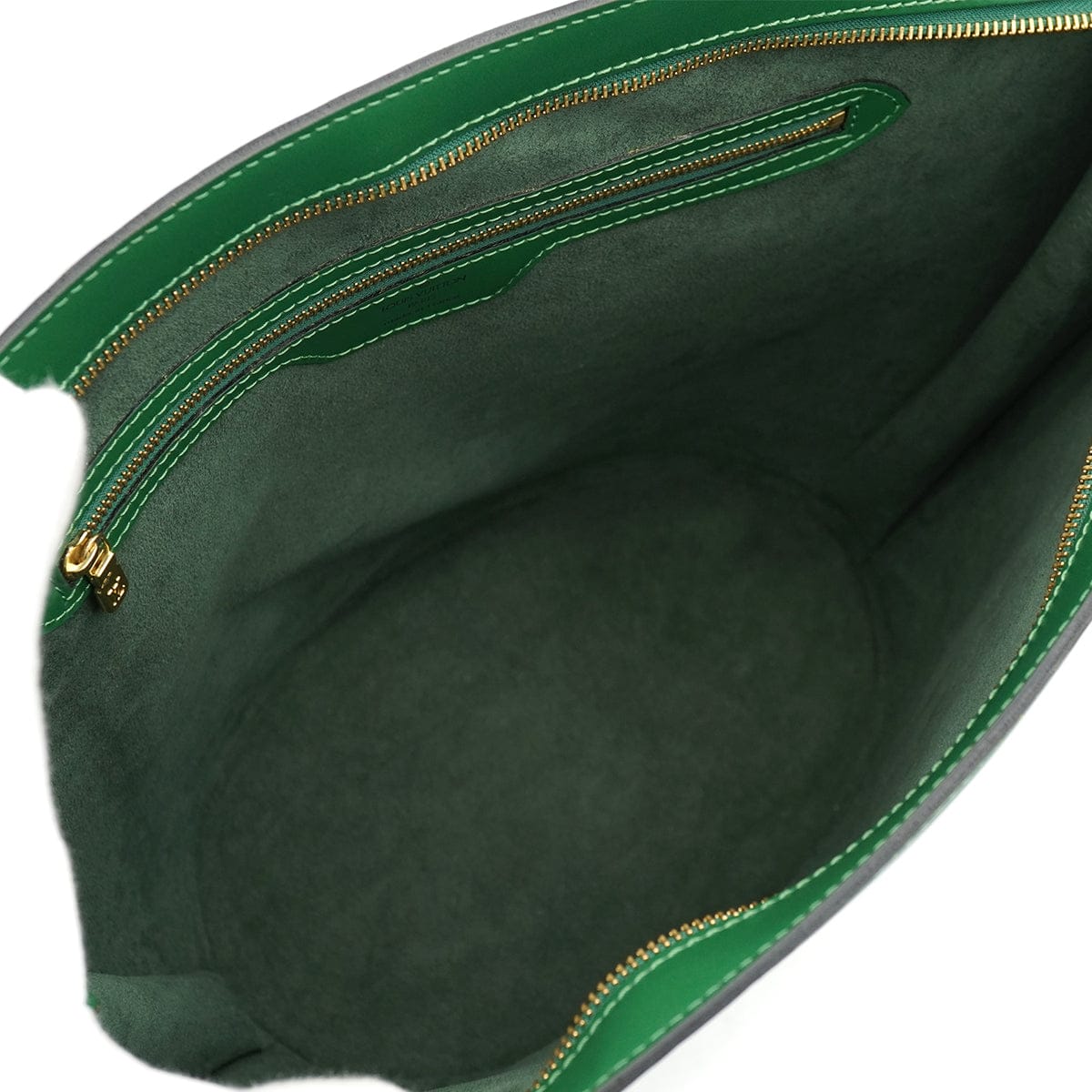 PURPOSE LOUIS VUITTON EPI SAINT JACQUES HAND BAG BORNEO GREEN LEATHER M52274 90326660