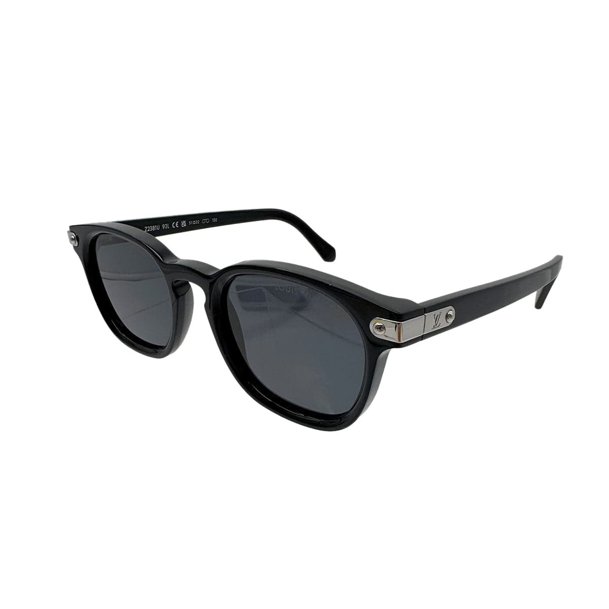 PURPOSE LOUIS VUITTON LV SIGNATURE SQUARE ROUND SUNGLASSES BLACK Z2381U 90298712