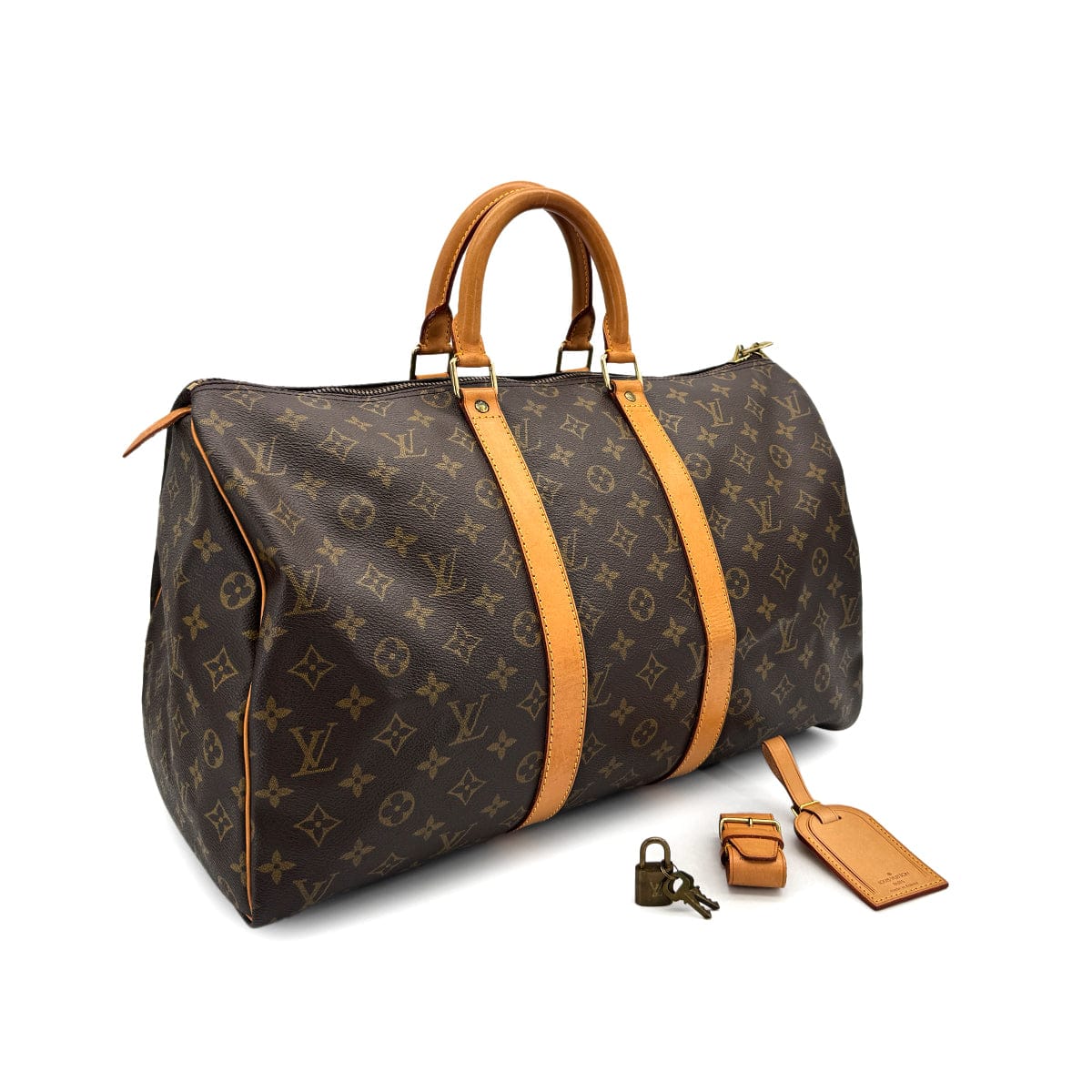 PURPOSE LOUIS VUITTON MONOGRAM KEEPALL 45 LUGGAGE BROWN M41428 90312612