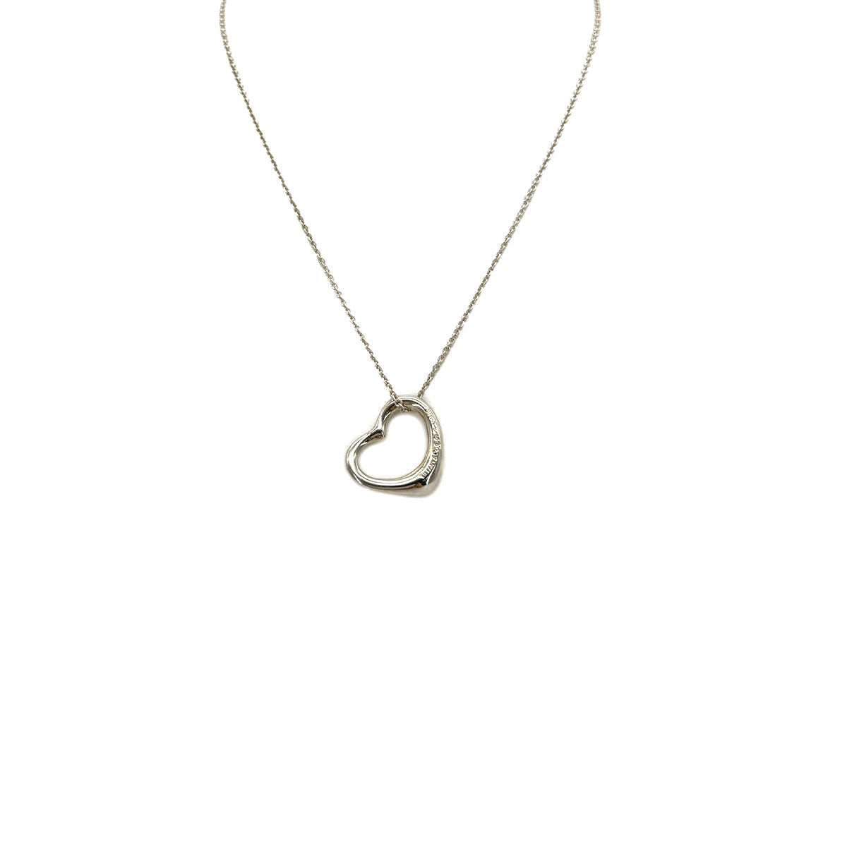 PURPOSE TIFFANY&CO. NECKLACE OPEN HEART 22MM SILVER925 ACCESSORY 90294805