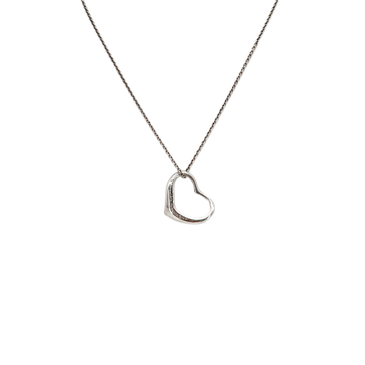 PURPOSE TIFFANY&Co. NECKLACE OPEN HEART 22MM SILVER925 ACCESSORY 90295105