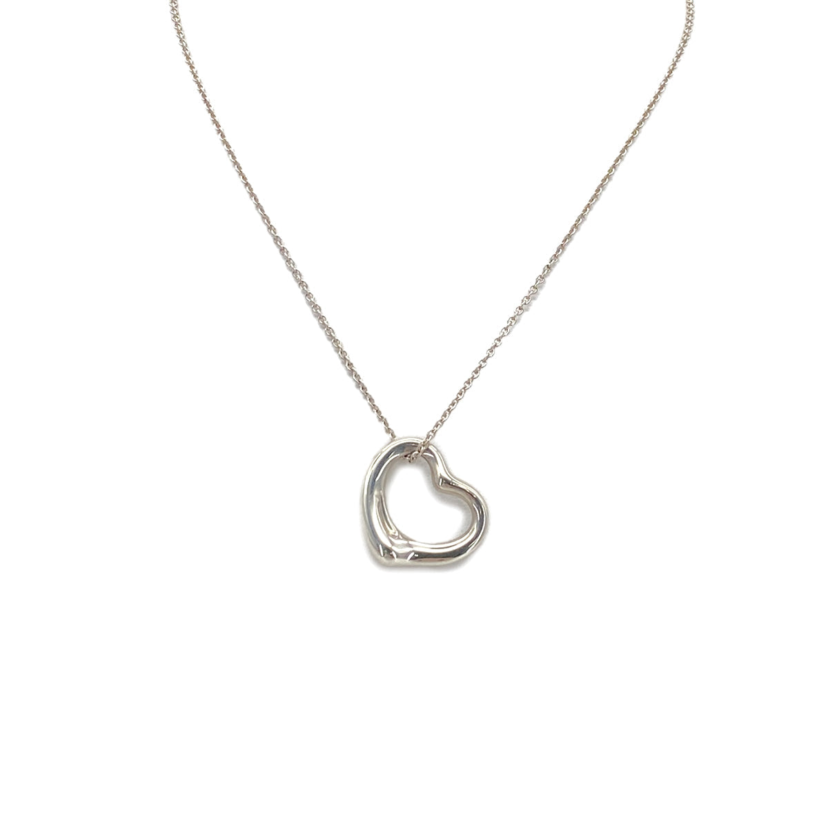 PURPOSE TIFFANY&CO. NECKLACE OPEN HEART 22MM SILVER925 ACCESSORY 90295760