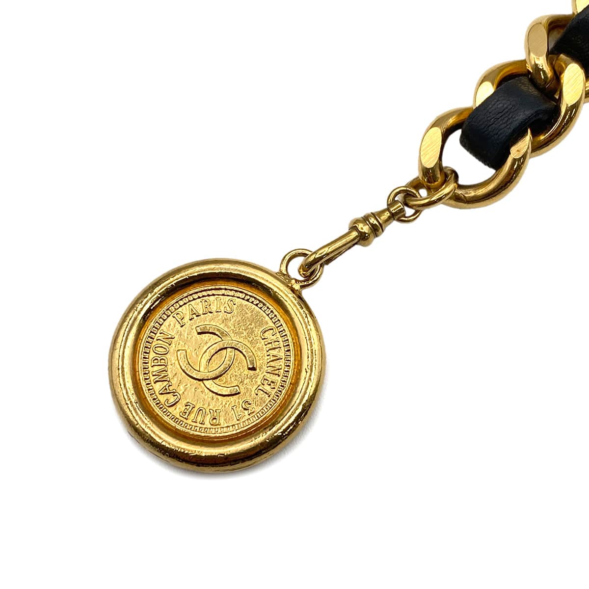 PURPOSE VINTAGE CHANEL CHAIN BELT LEATHER COCOMARK ACCESSORY 90327115