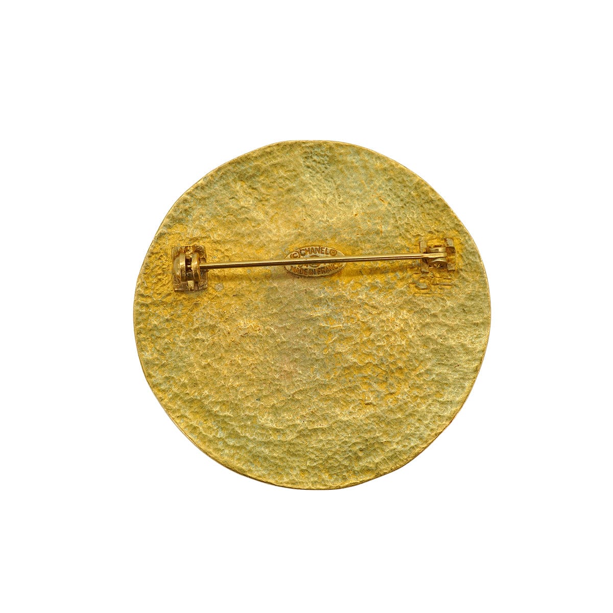 PURPOSE VINTAGE CHANEL COCOMARK BROOCH ROUND GOLD ACCESSORY 94A 90326878