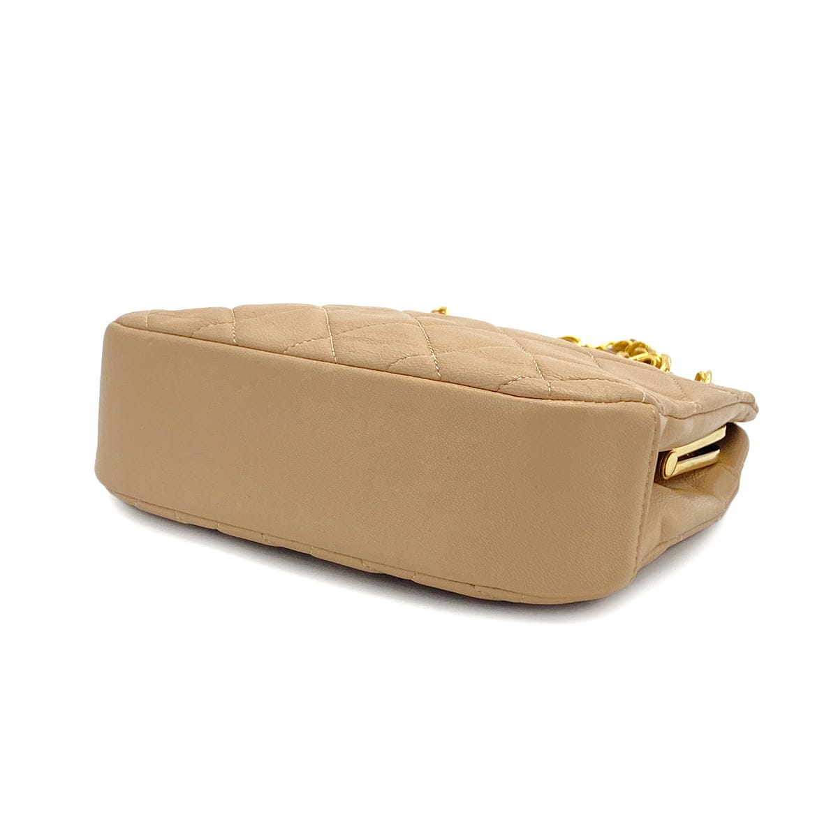 PURPOSE VINTAGE CHANEL COCOMARK MATELASSE CHAIN SHOULDER BAG BEIGE LAMB SKIN GOLD HARDWARE 90326209