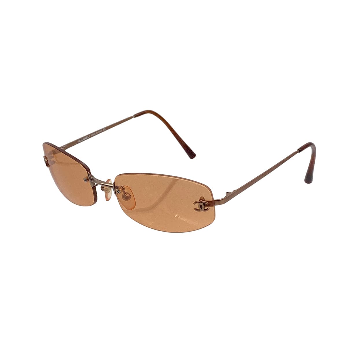 PURPOSE VINTAGE CHANEL COCOMARK SUNGLASSES BROWN EYEWEAR 90328022