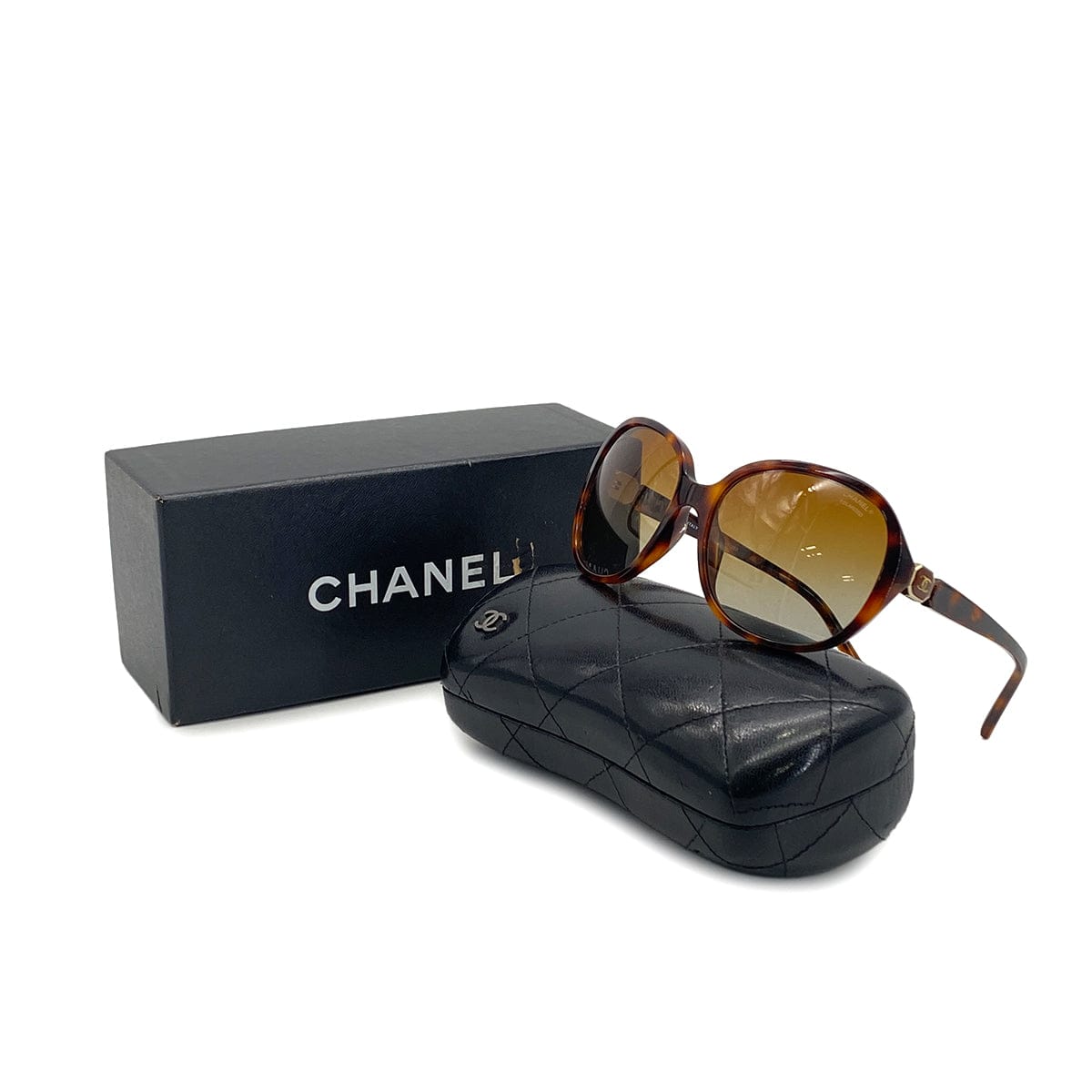 PURPOSE VINTAGE CHANEL COCOMARK SUNGLASSES TORTOISESHELL BROWN EYEWEAR 90324639