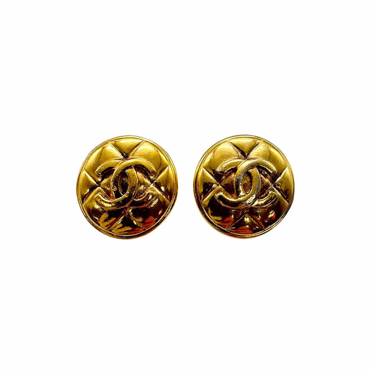 PURPOSE VINTAGE CHANEL EARRINGS COCOMARK MATELASSE ACCESSORY 90326864