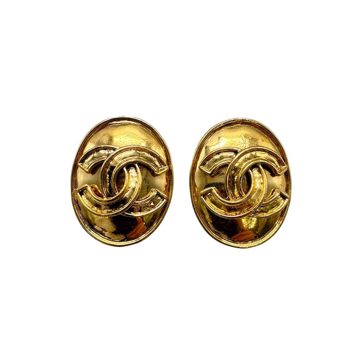 PURPOSE VINTAGE CHANEL EARRINGS COCOMARK OVAL ACCESSORY 94P 90326861