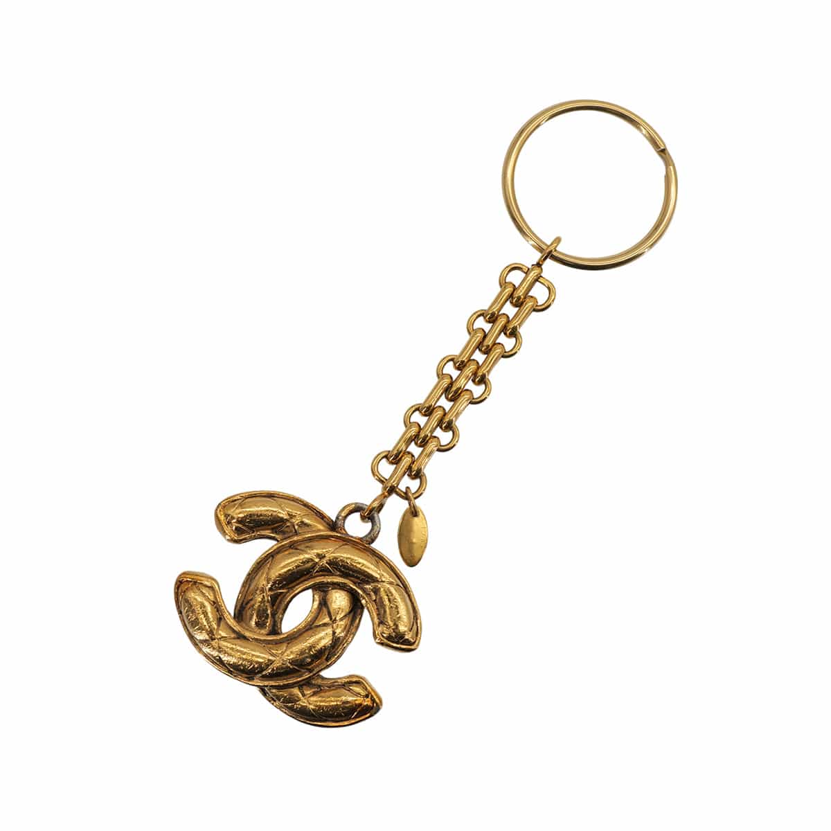 PURPOSE VINTAGE CHANEL KEY CHARM MATELASSE GOLD ACCESSORY 90323478