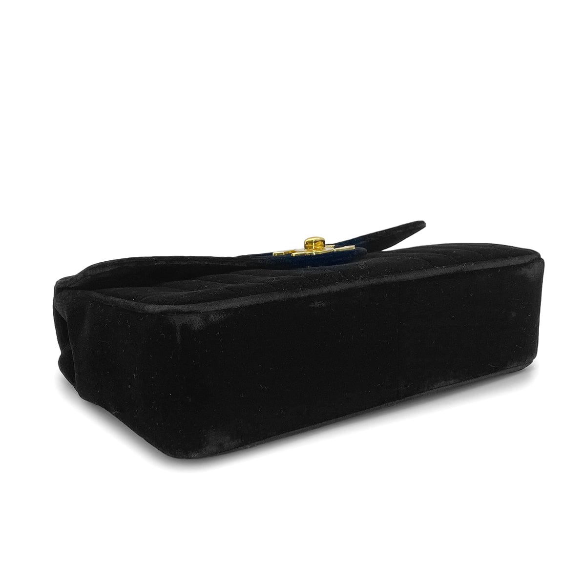 PURPOSE VINTAGE CHANEL MADEMOISELLE CHAIN SHOULDER BAG BLACK VELOR GOLD HARDWARE 90325613