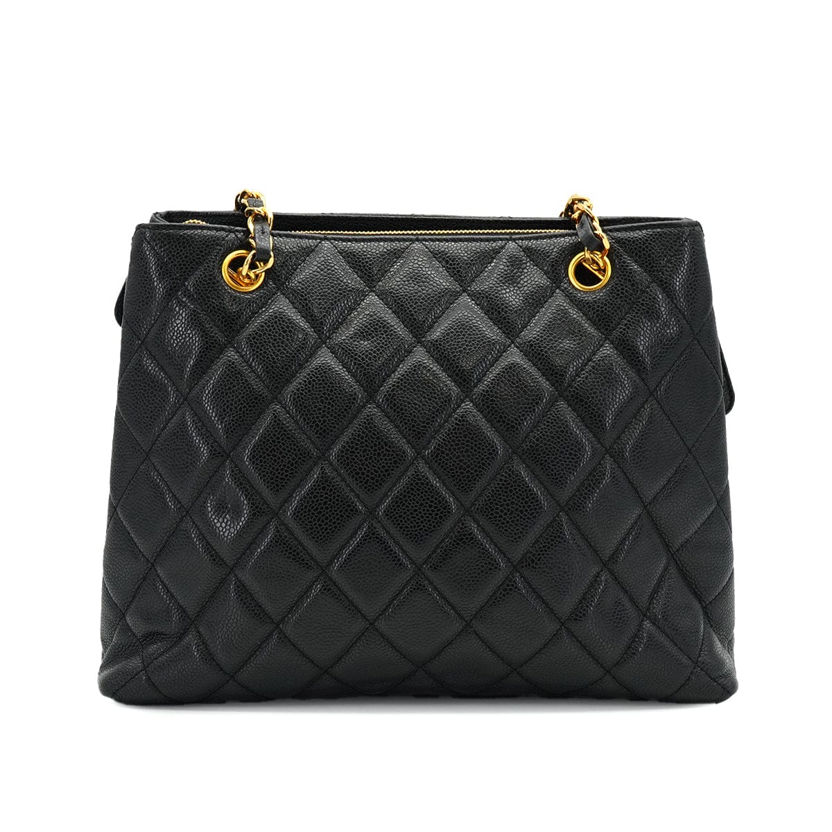 PURPOSE VINTAGE CHANEL MATELASSE CHAIN SHOULDER BAG BLACK CAVIAR SKIN GOLD HARDWARE 90332384
