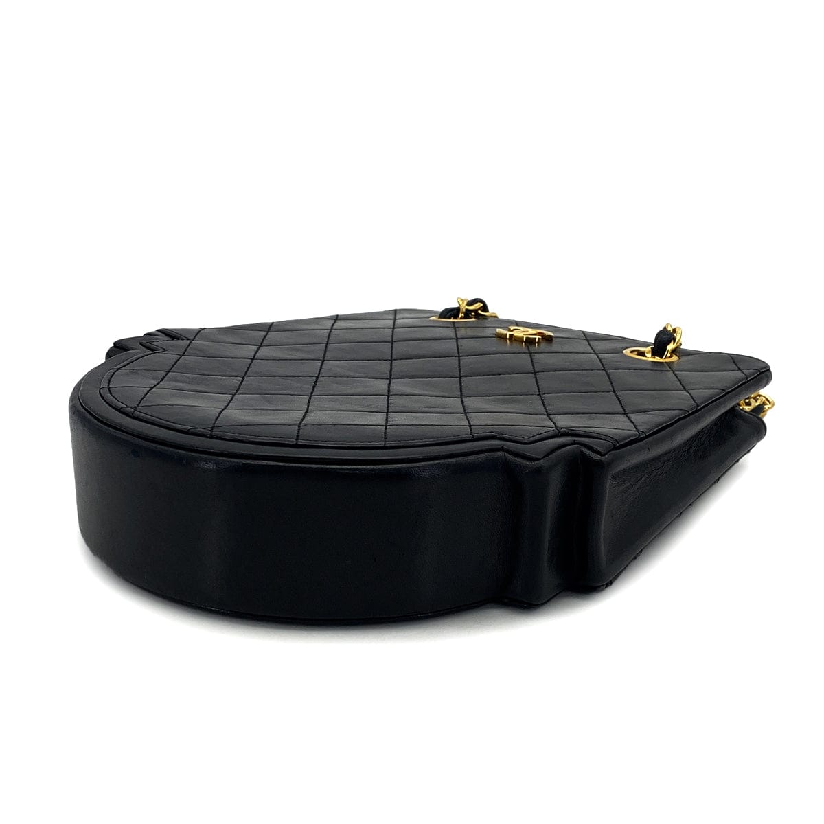 PURPOSE VINTAGE CHANEL MATELASSE CHAIN SHOULDER BAG BLACK LAMB SKIN GOLD HARDWARE 90317915